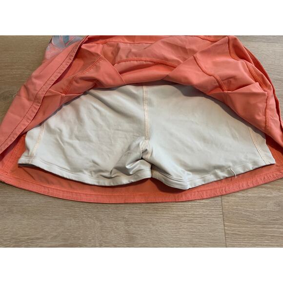 Lululemon Skirt Womens 8 Coral Pace Rival Skort Training Gym Tennis Workout - Picture 3 of 6